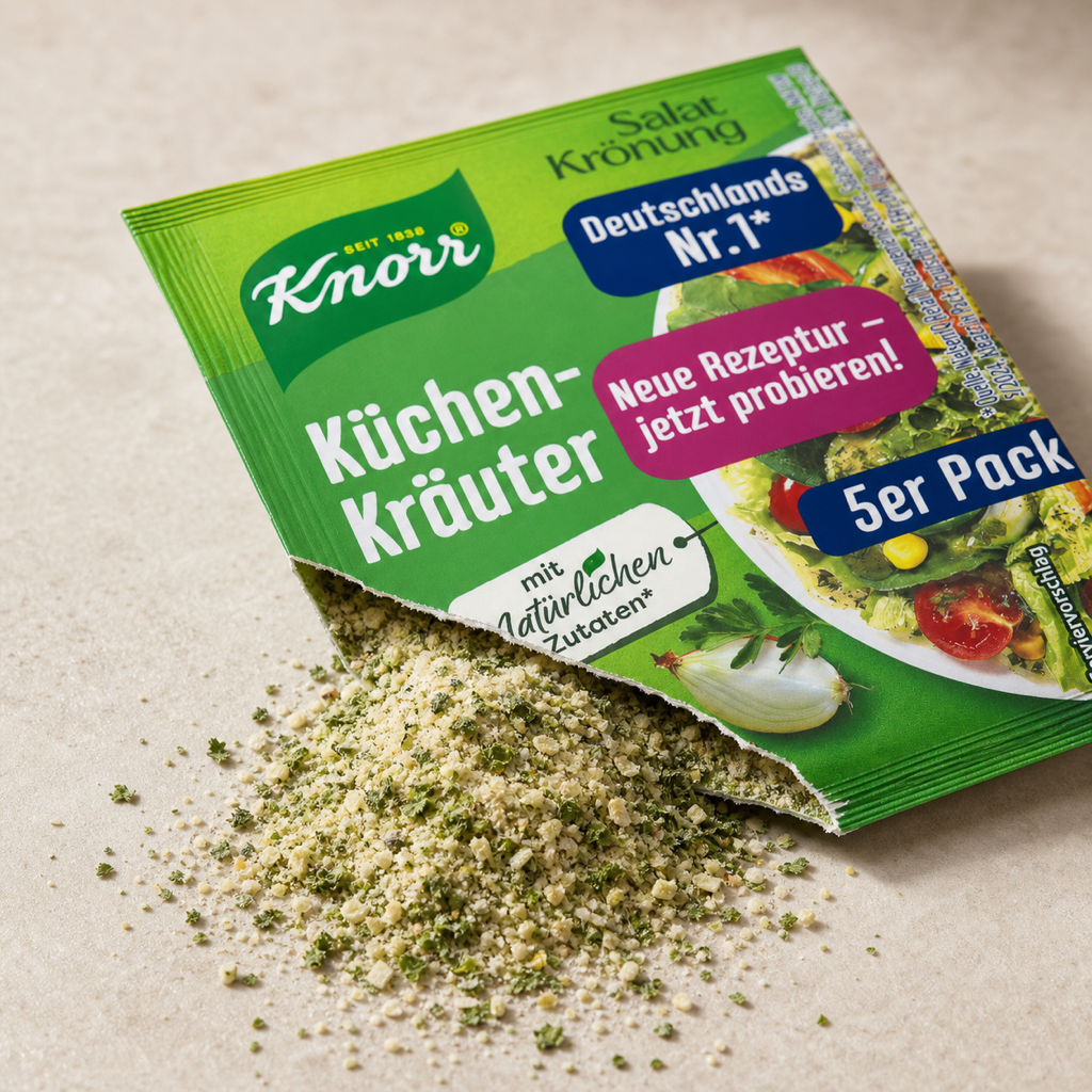 Knorr Salatkrönung Kitchen Herbs German Salad Dressing Mix | 5X8G opened