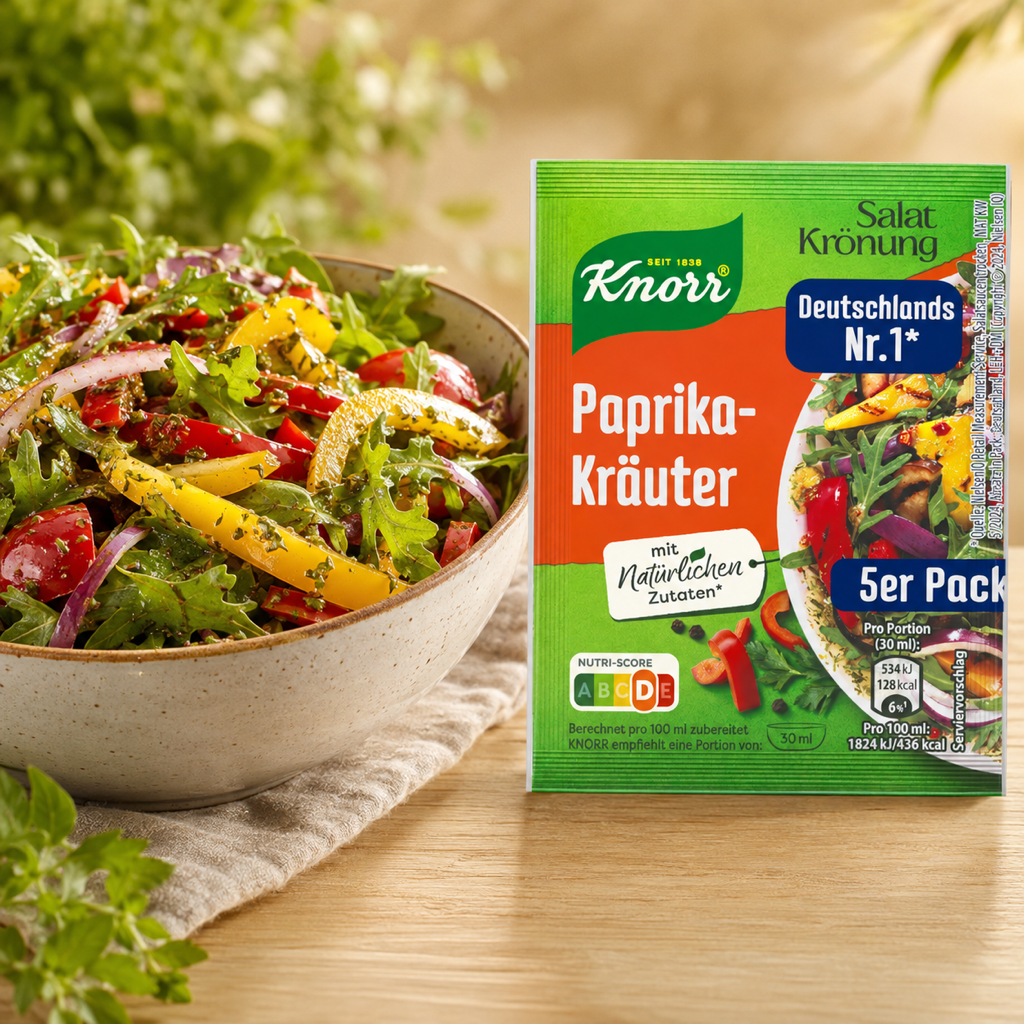 Knorr Salatkrönung Paprika Kräuter 5x 9g serving suggestion