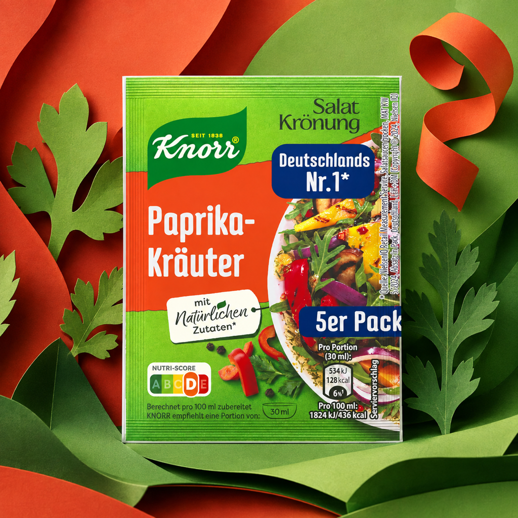 Knorr Salatkrönung Paprika Kräuter 5x 9g paper art scene