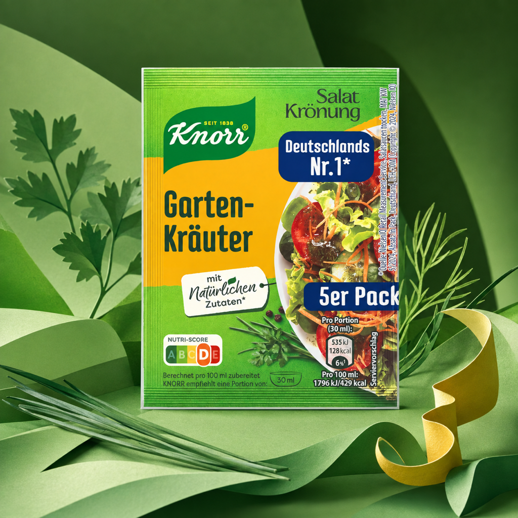 Knorr Salatkrönung Gartenkräuter Garden Herbs 5x 8g paper art scene