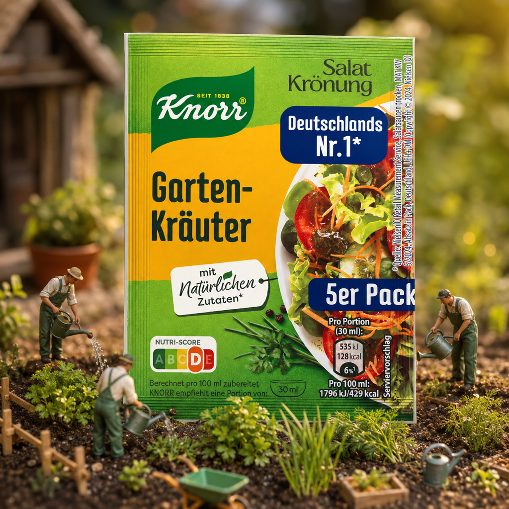 Knorr Salatkrönung Gartenkräuter Garden Herbs 5x 8g miniature scene