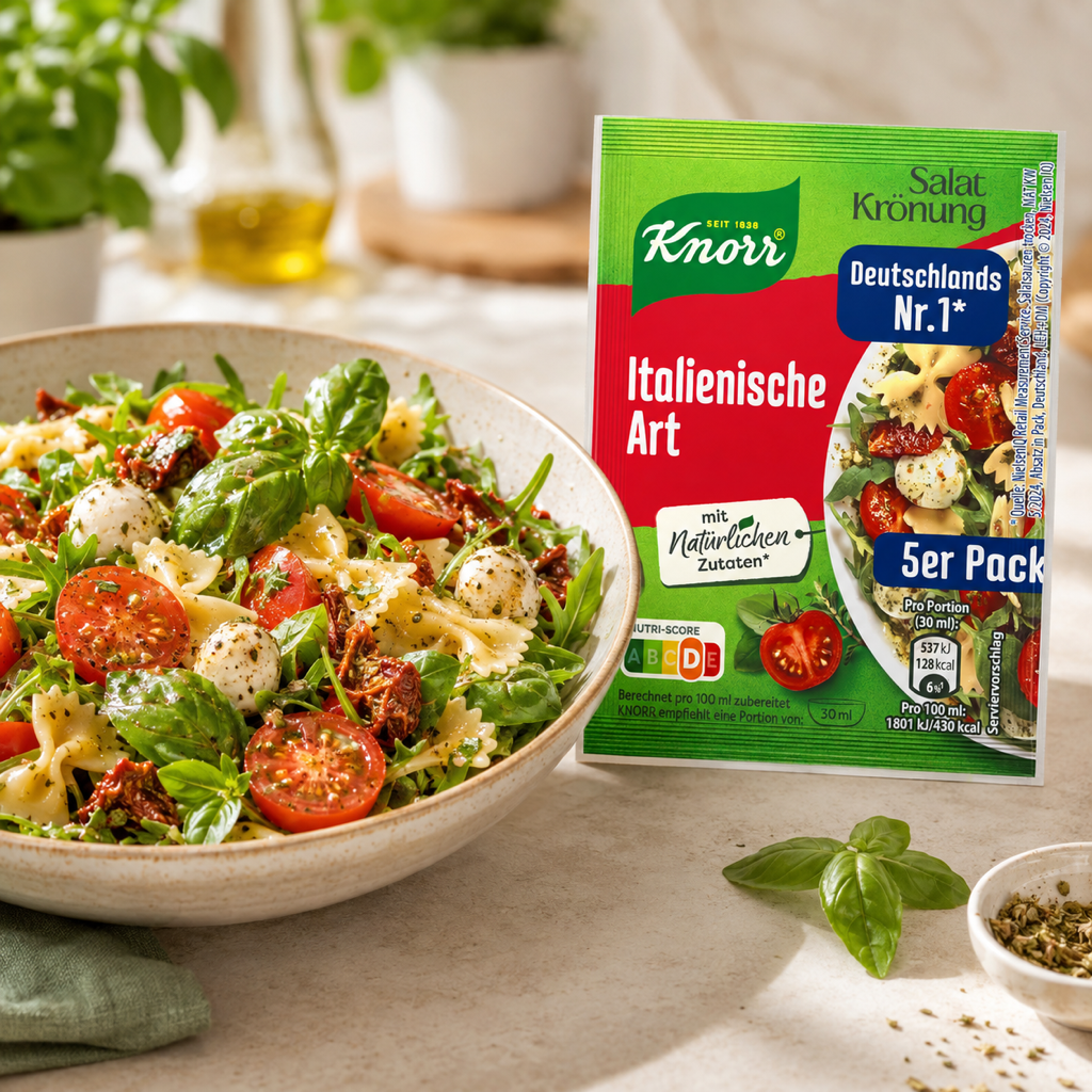 Knorr Salatkrönung Italian Taste 5x 8g serving suggestion