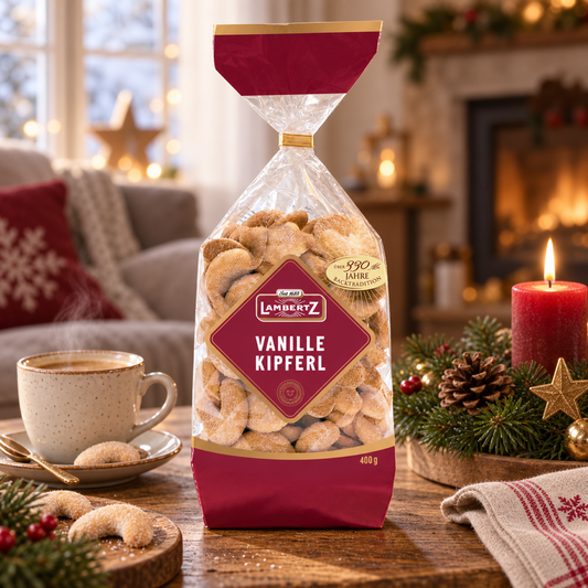 Lambertz Vanille-Kipferl Vanilla Crescent Shortbread Biscuits | 400G lifestyle