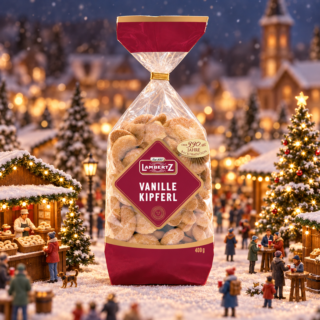Lambertz Vanille-Kipferl Vanilla Crescent Shortbread Biscuits | 400G miniature scene