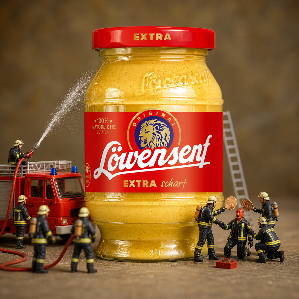 Löwensenf Extra - Extra Hot Mustard 250ml miniature scene