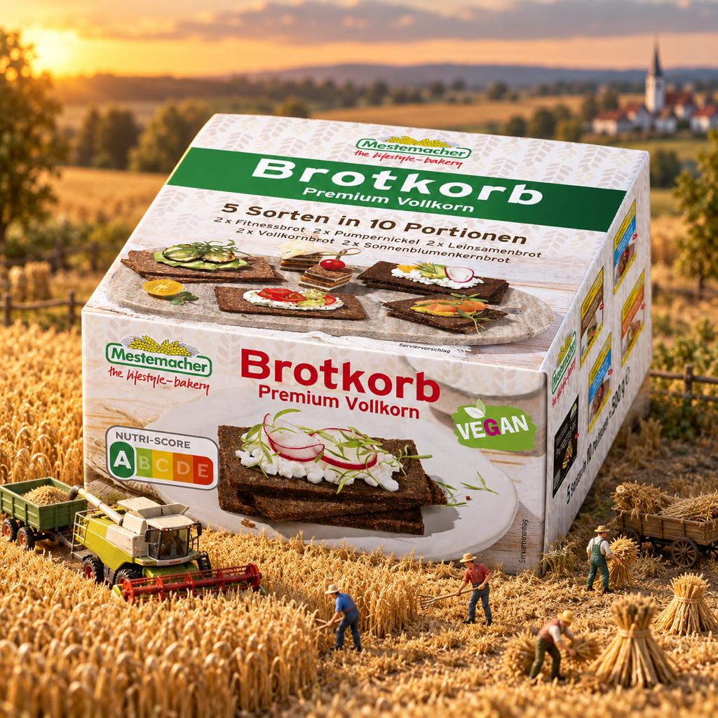 Mestemacher Premium Vollkorn Brotkorb 5 Wholemeal Rye Breads 500g miniature scene
