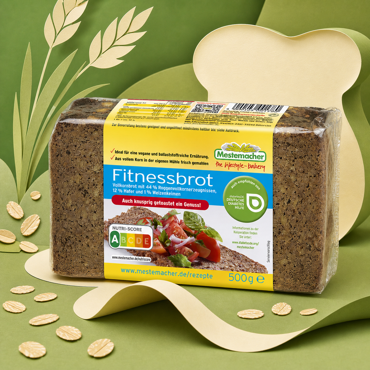 Mestemacher Fitnessbrot 500g paper art scene