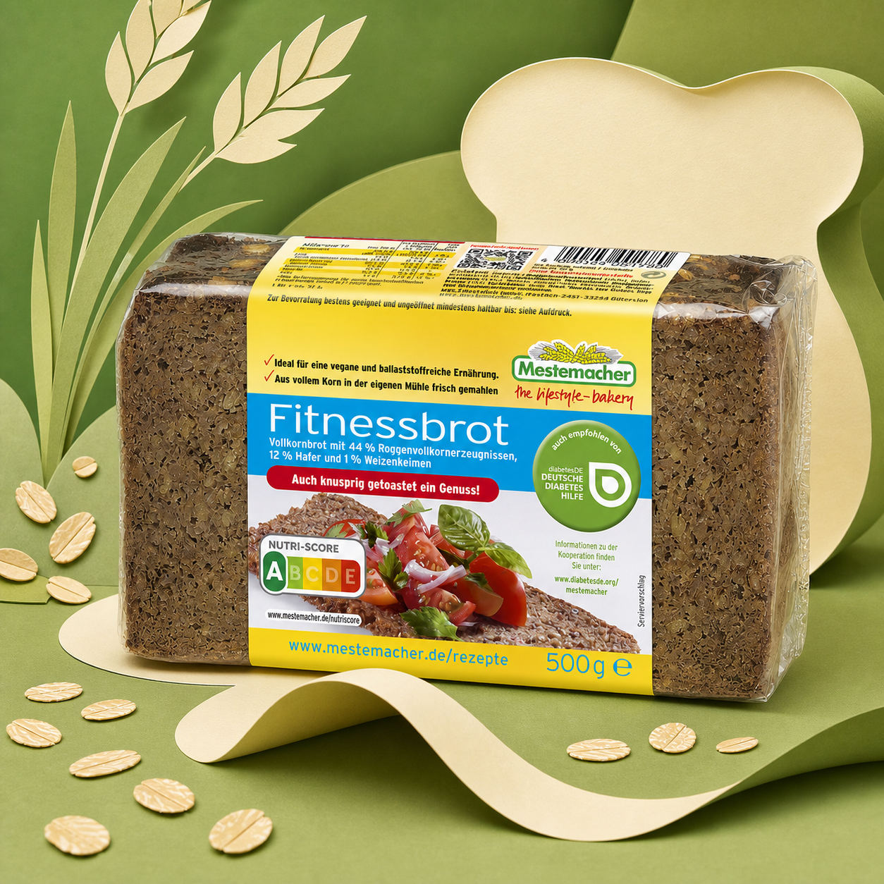 Mestemacher Fitnessbrot 500g paper art scene