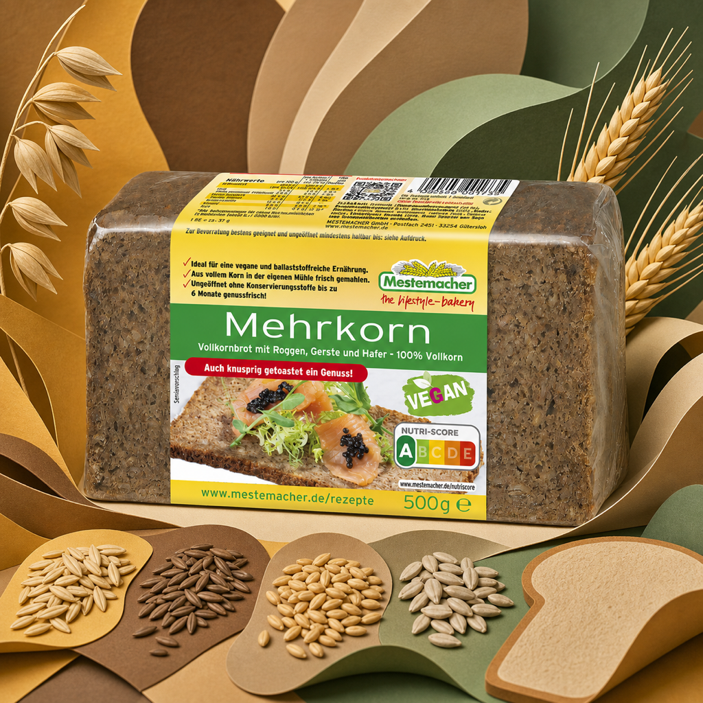 Mestemacher Mehrkornbrot 500g paper art scene