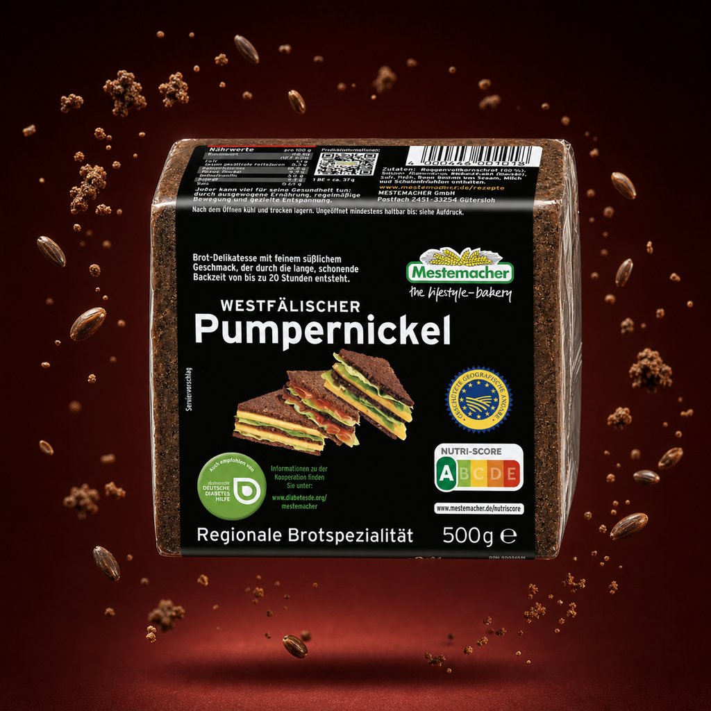 Mestemacher Westfälischer Pumpernickel German Rye Bread | 500G with floating ingredients