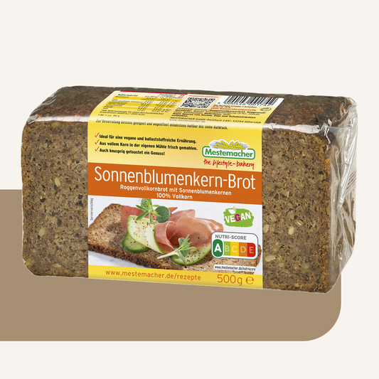 Mestemacher Sonnenblumenkern Brot German Sunflower Seed Rye Bread  500G pack