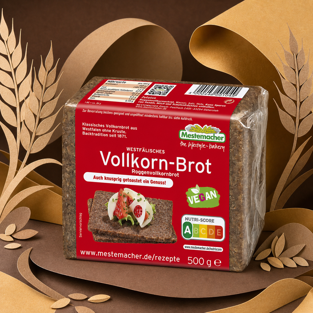 Mestemacher Westfälisches Vollkornbrot 500g paper art scene