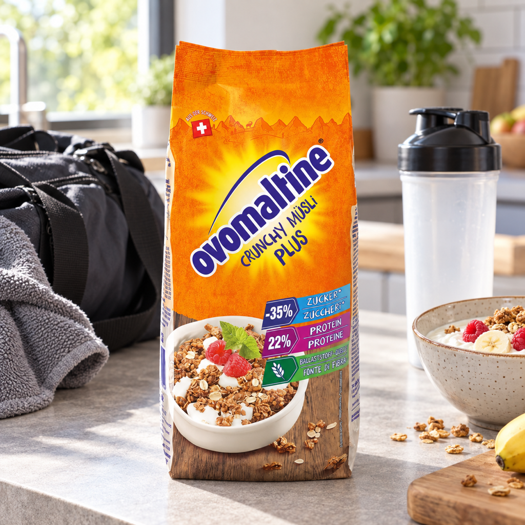 Ovomaltine Crunchy Müsli Plus Protein Muesli 300g lifestyle
