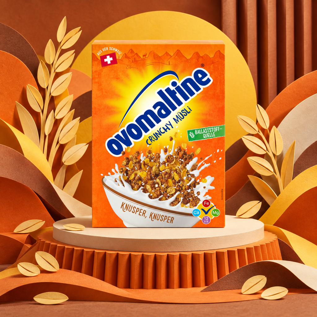 Ovomaltine Crunchy Müsli 450g paper art scene
