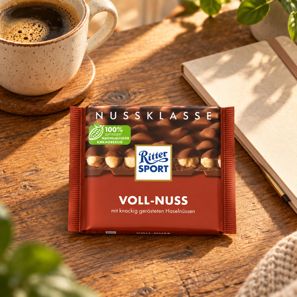 Ritter Sport Whole Hazelnut Chocolate Bar | 100g lifestyle