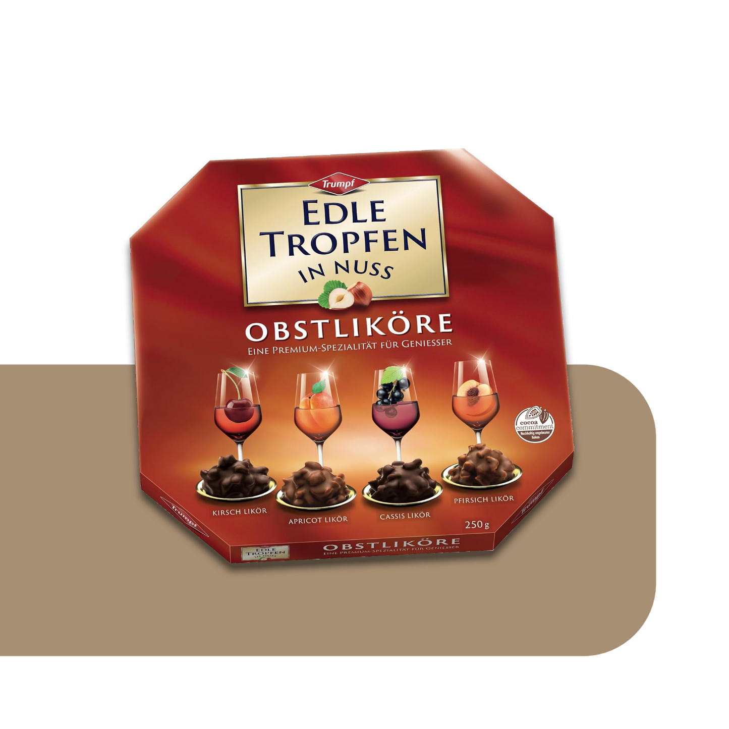 Trumpf Edle Tropfen in Nuss Obstliköre Liqueur Pralines in 4 Flavours | 250g