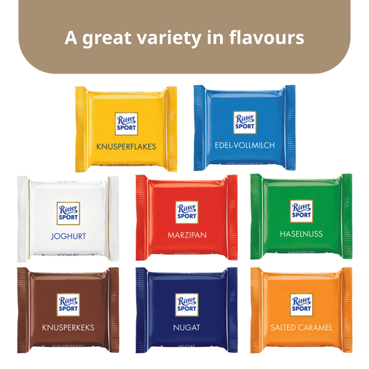 Ritter Sport Mini Assorted Chocolate Bars in 8 Flavours | 1.4kg