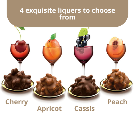 Trumpf Edle Tropfen in Nuss Obstliköre Liqueur Pralines in 4 Flavours | 250g