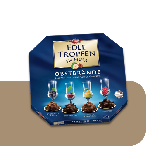 Trumpf Edle Tropfen in Nuss Obstbrände - Brandy Pralines in 4 Flavours | 250g