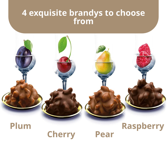 Trumpf Edle Tropfen in Nuss Obstbrände - Brandy Pralines in 4 Flavours | 250g