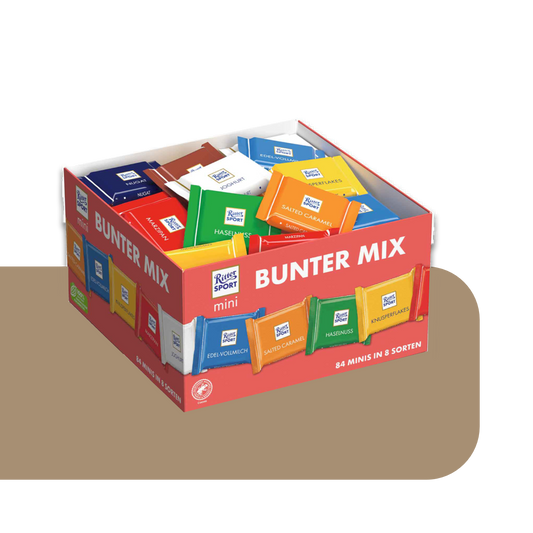 Ritter Sport Mini Assorted Chocolate Bars in 8 Flavours | 1.4kg