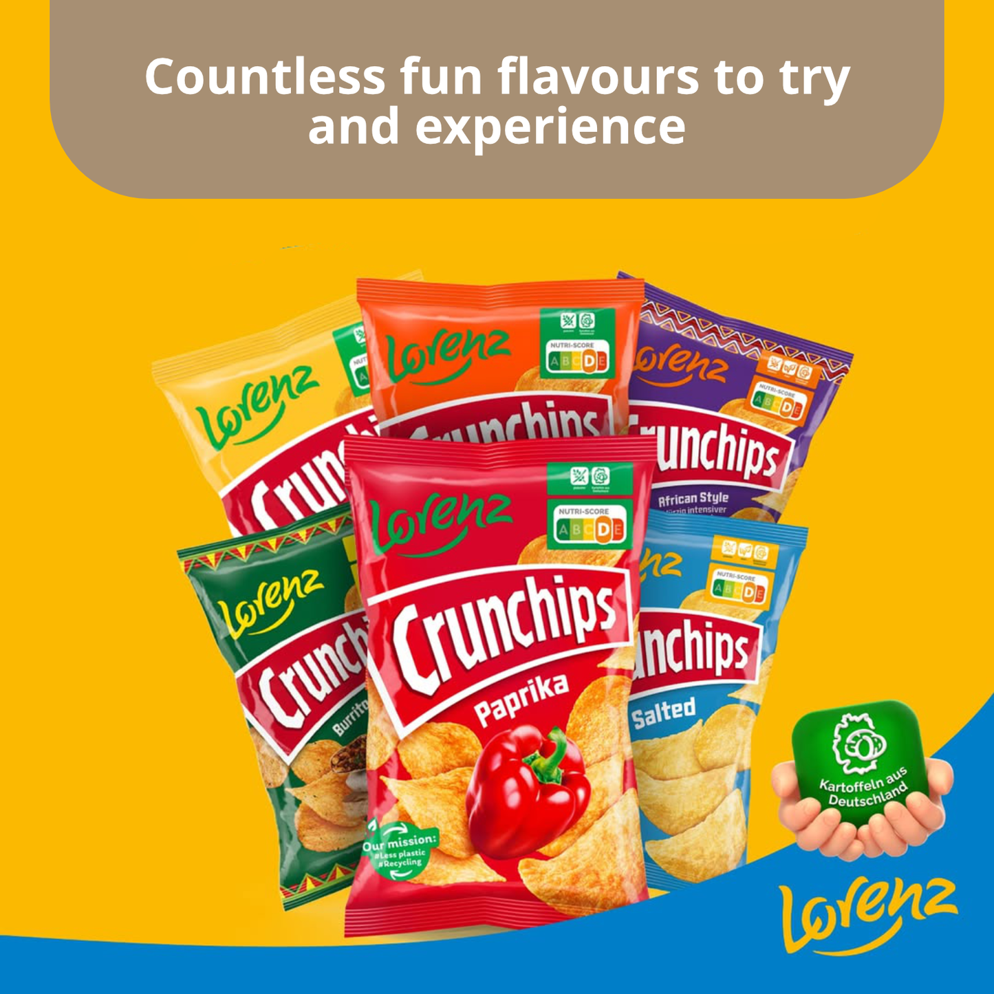 Lorenz Crunchips Paprika Bell Pepper Crisps | 150g