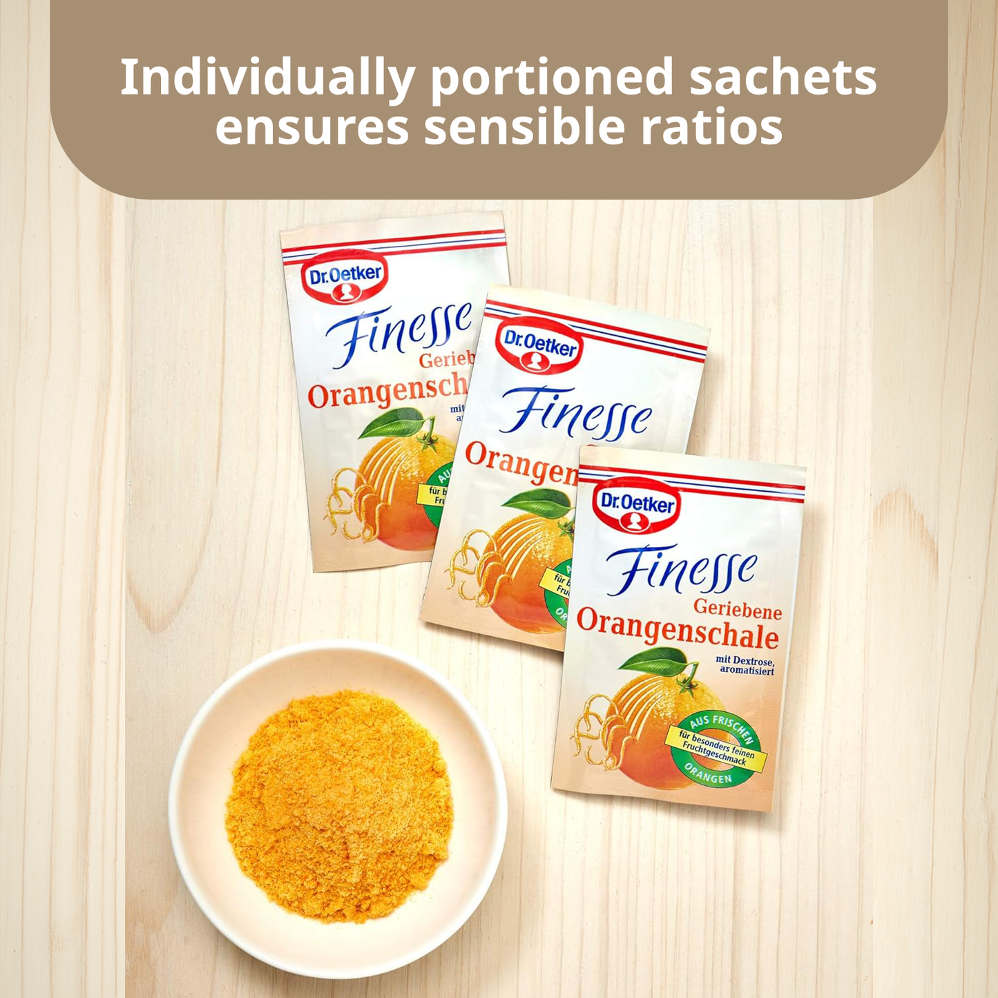 Dr Oetker Finesse Orange Grated Orange Peel | 3X 6G