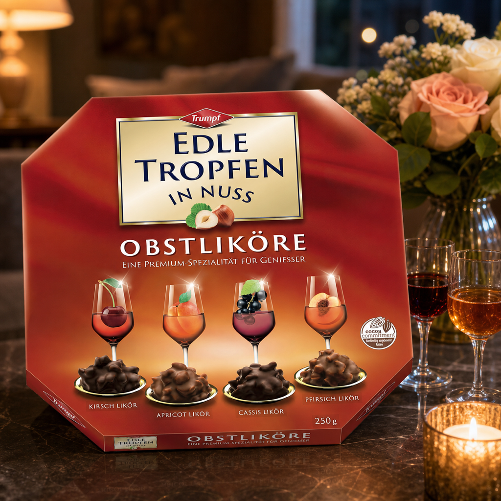 Trumpf Edle Tropfen in Nuss Obstliköre - liqueur pralines 250g lifestyle