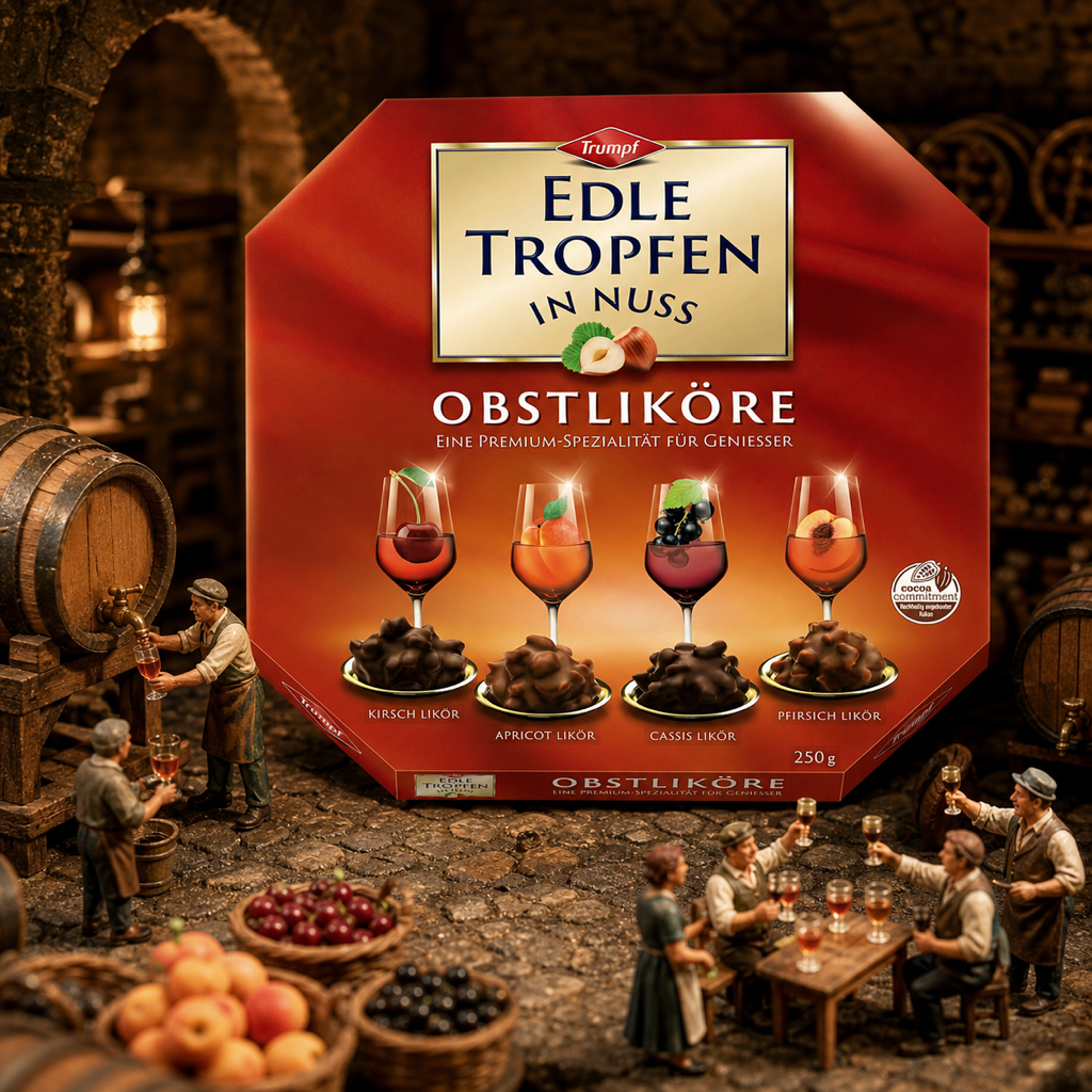Trumpf Edle Tropfen in Nuss Obstliköre - liqueur pralines 250g miniature scene