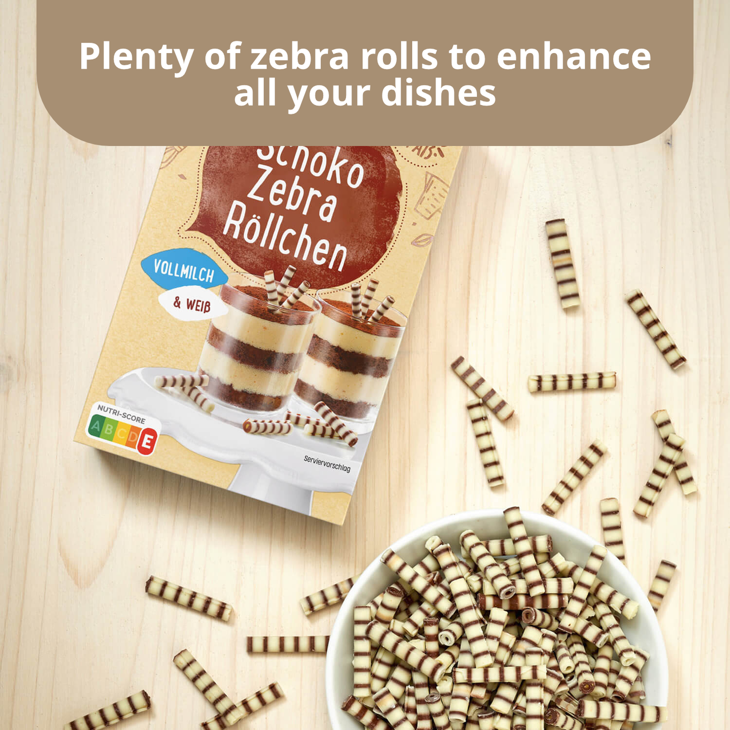 Dr Oetker Zebra Rolls Pastry Decoration | 75g
